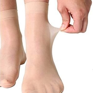 INFISPACE Women & Girl's Ultra-Thin Transparent Nylon Ankle Length Summer Skin Socks