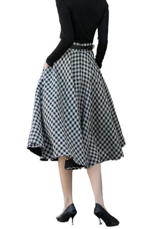 JANAK Girls Mid Length Cotton Midi Blend Skirt 113 Black,Free Size - Image 4