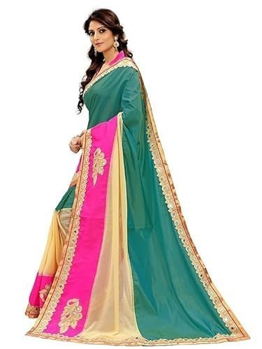 BEMITH Pure Fancy Georgette Embroidery Saree Rich Pallu Design Lace Zari Work Trendy Occassion Wear - Image 4