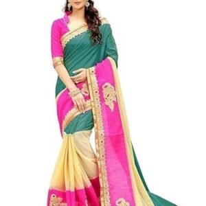 BEMITH Pure Fancy Georgette Embroidery Saree Rich Pallu Design Lace Zari Work Trendy Occassion Wear