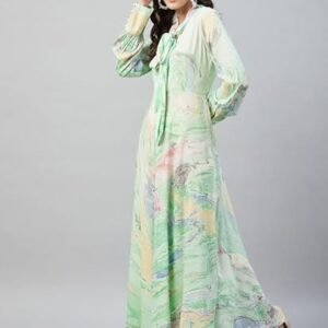 Aaheli Women's Rayon Marbled Dress