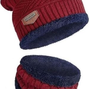 Winter Sports Cap & Muffler for Men & Women| Beanie Cap| 1 Set| (Multicolor)