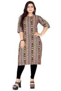 Silk Cotton Blend Straight Kurti for Women_(Kurti01)