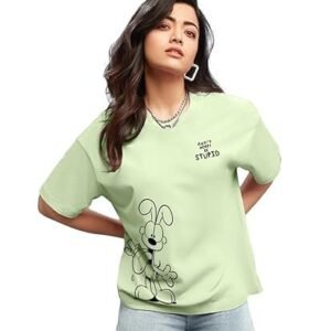 Bewakoof Women's Graphic Oversized Fit T-Shirt