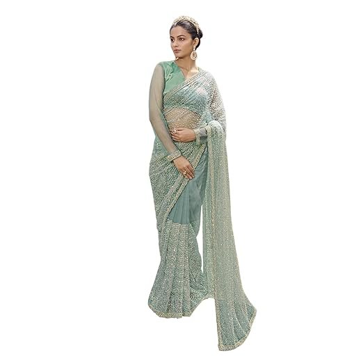 Suha Womens Net Saree | Women's Traditional Ethnic Wear Saree