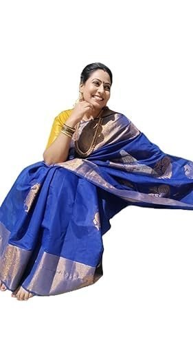 REELIV Luxurious Chiffon Silk Saree Breathable, Smooth Fabric with Modern & Traditional Embroidery Touch - Image 3