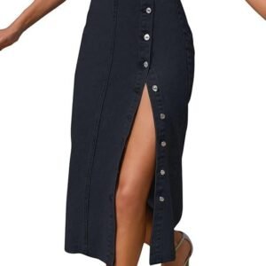 GRECIILOOKS Denim Skirt for Women | Long Skirt for Women | Skirt for Women | Denim Skirt for Women Long | Pencil Skirt for Women