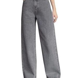 GRECIILOOKS Regular Fit Pant Baggy High Waist | Bell Bottom Jeans for Women