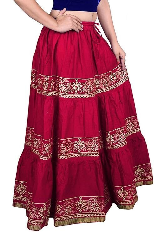 DIAMO Women Long Traditional Ethnic Skirt - Image 3