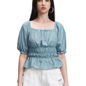 Tokyo Talkies Women's Solid Regular Fit Shirt