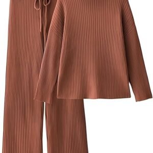 TYSORT Women’s Winter Woolen Turtleneck Sweater with Pajama | Warm Winter Wear Cord Set | Woolen Tracksuit Loungewear Set