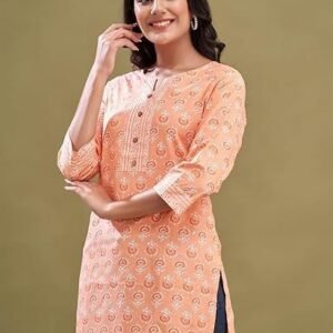 Women Cotton Printed Short Kurti | Short Kurti for Women | Printed Cotton Kurti