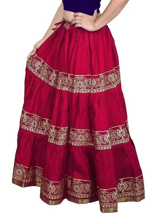 DIAMO Women Long Traditional Ethnic Skirt - Image 4