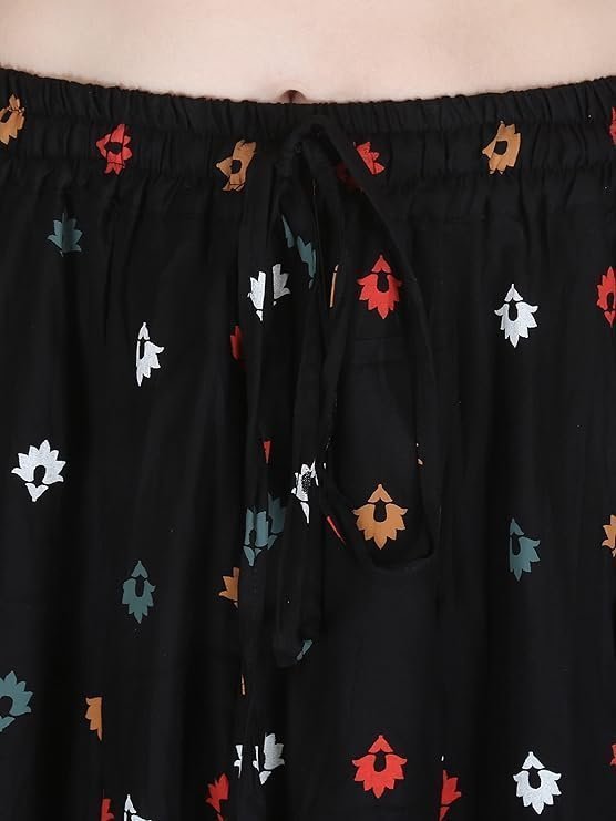 Sttoffa Pure Rayon Women Calf Length Solid Skirt Bottom Wear | Ethnic Short Length Full Flare Skirt for Girls - Image 2