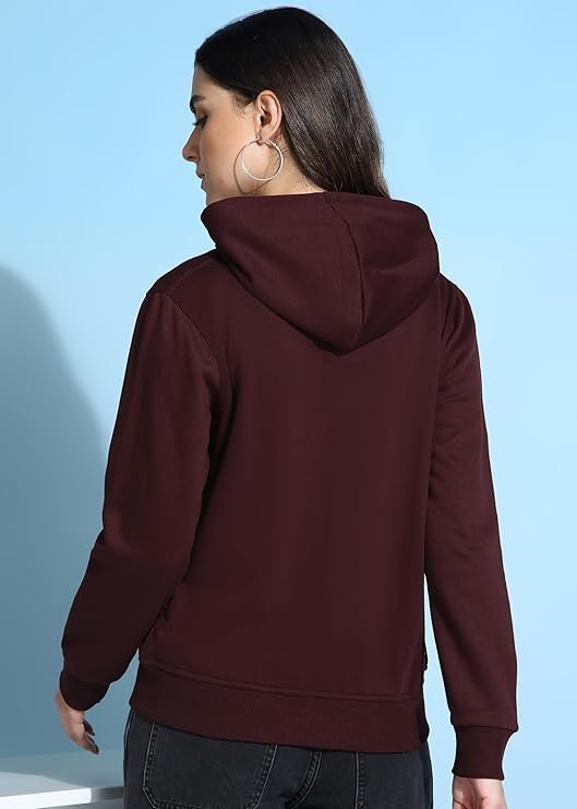 Zipper Hooded Sweatshirt | Front Zip, Ribbed Hem, Lined Hood, Casual Winter Wear - Image 5