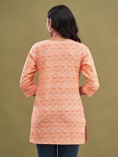 Women Cotton Printed Short Kurti | Short Kurti for Women | Printed Cotton Kurti - Image 5