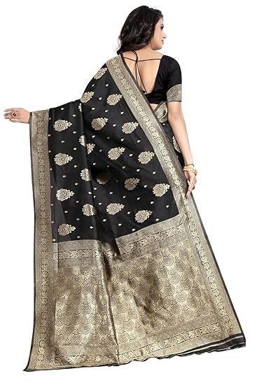 Sugathari Women's Art Silk Navy Blue Kanchipuram Saree (SAN ENGLE 3 N BLUE) - Image 3