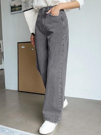 GRECIILOOKS Regular Fit Pant Baggy High Waist | Bell Bottom Jeans for Women - Image 4