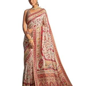SWORNOF Womens Kanjivaram Banarasi Silk Saree
