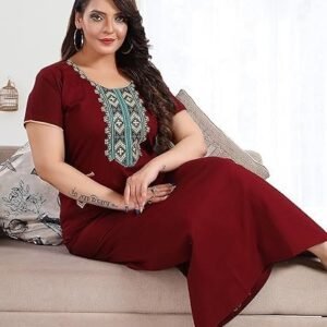 TRUNDZ Printed Pure Cotton Nighty(10706)