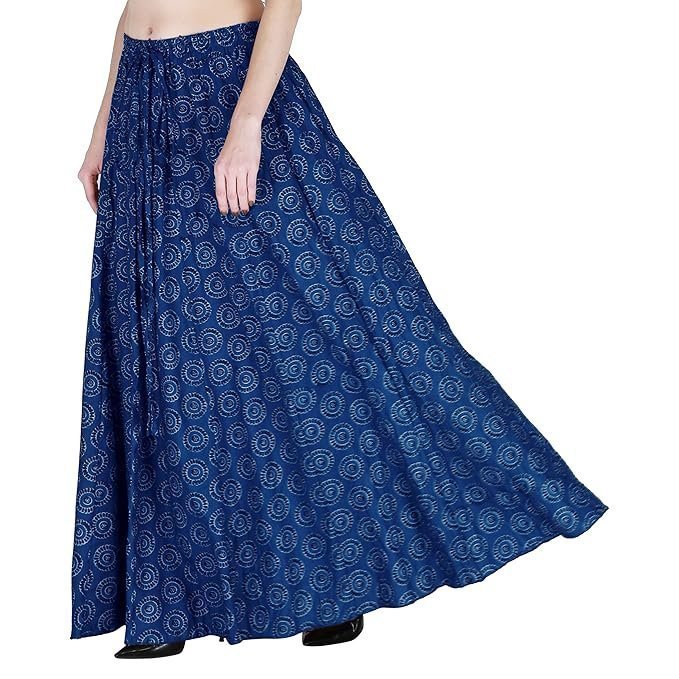 Sttoffa Cotton Printed Women Wear Maxi Long Skirt 40" inch Full Length
