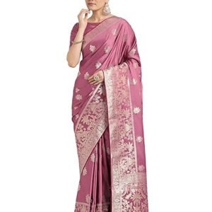 Monjolika Fashion Women's Traditional Banarasi Satin Silk Saree