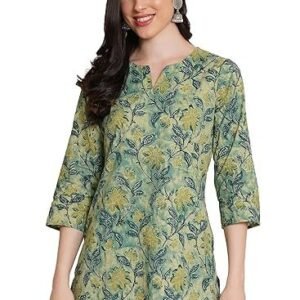 COTLAND Fashions Jaipuri Cotton Printed Short Kurti for Women
