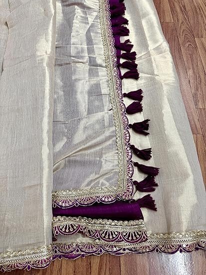 HMP Fashion Womens Pure Soft Two Tone Erode Soft Silk Sarees with Amazing Lace work Border and Paired with Plain Banglori Blouse piece - Image 6