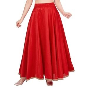 Material typePolyester Rise styleHigh Rise Closure typeHook & Zip StyleFit and flare Occasion typeCeremony LengthMaxi Country of OriginIndia